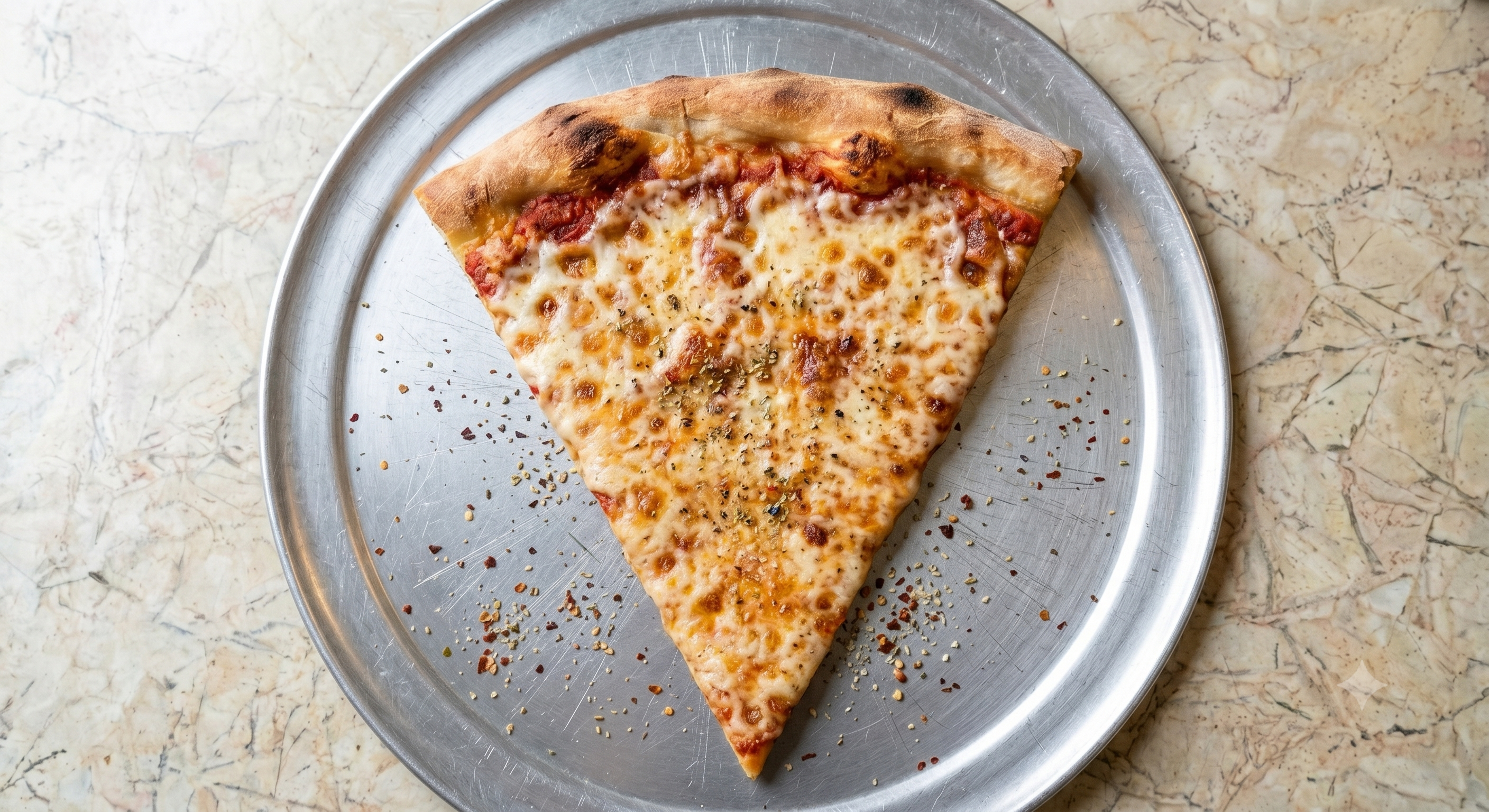 New York cheese pizza slice